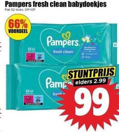  pampers billendoekjes 99 fresh clean babydoekjes pak stuks voordeel plastic for faces baby wipes elders 