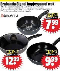  hapjespan wokpan 20 brabantia signal wok dubbele keramische anti aanbaklaag waterbasis warmte indicator hittebestendige soft touch warmtebronnen inductie free cm elders 