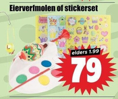  eierverfmolen stickers stickerset elders 