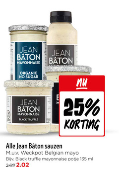  jean baton mayonaise snacksaus 25 organic sugar anton black sauzen weckpot belgian mayo potje ml 