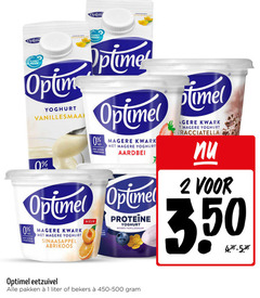  1 2 yoghurt planet proof optimel kwark suiker sinaasappel abrikoos vet aardbei bosbes vanillesmaak etagere eetzuivel pakken liter bekers 