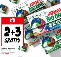  ariel wasmiddel 2 3 5 15 big one stain 2x for mixed odour bright colors kleuren stuks original 
