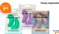  100 oogmasker eye pad mask retinol cucumber cooler paradise punch stuk papaya 