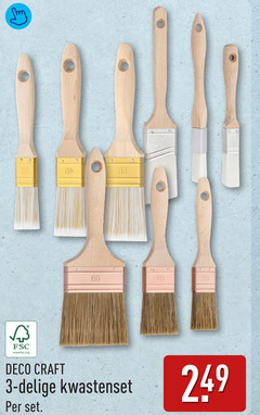  kwasten 3 30 40 80 da 02 deco craft kwastenset fsc www.fsc.org 
