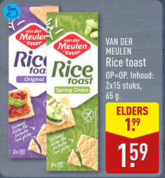 klik op dit plaatje voor een vergroting en voor vergelijkbare aanbiedingen gerelateerd aan
15 65 der meulen rice original toast spring onion glutenvrij gluten free sans 2x inhoud stuks elders 15 65 der meulen rice original toast spring onion glutenvrij gluten free sans 2x inhoud stuks elders