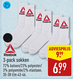  2 3 23 aa reebok pack sokken katoen polyester polyamide elastaan 