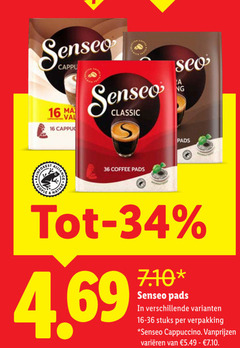  douwe egberts senseo koffiepads 16 34 36 val classic people nature coffee pads stuks cappuccino varieeren 