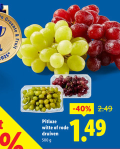  druiven 500 groente fruit pitloze witte rode 