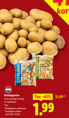  aardappelen 3 kruimig aardappelschijfjes appelen 1.3kg vastkokend b varieeren 