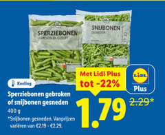  sperziebonen snijbonen 400 gebroken gesneden koeling varieeren 