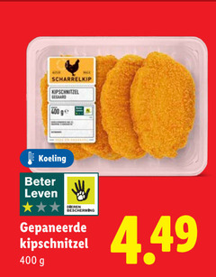  kipschnitzels 400 wall scharrelkip kipschnitzel gegaard ge dieren bescherming koeling beter leven gepaneerde 