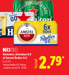  amstel heineken 0.0 radler bier blikjes 6 150 1870 00 nix18 varieeren original 6x 330ml 