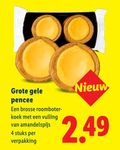  koeken 4 gele pencee brosse roomboter koek vulling amandelspijs stuks 