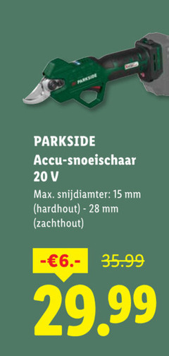 15 20 28 parkside accu snoeischaar mm hardhout zachthout 