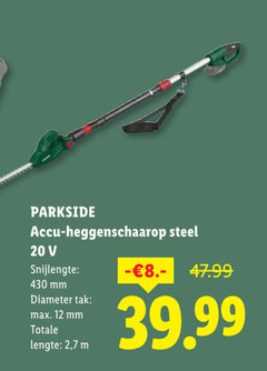 klik op dit plaatje voor een vergroting en voor vergelijkbare aanbiedingen gerelateerd aan
12 20 430 parkside accu steel snijlengte mm diameter tak lengte 2 7 12 20 430 parkside accu steel snijlengte mm diameter tak lengte 2 7