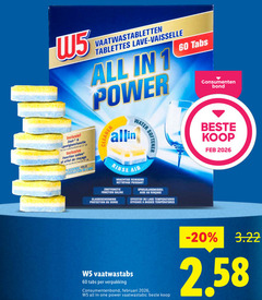  1 60 vaatwastabletten tablettes lave vaisselle all power tabs consumenten bond water softener zout waterhardheid inclusive saline folie cleaner allin reiniging nettoyage zoutfunctie glasbescherming protection du spoelglansmiddel aide effectief lage temperaturen efficace basses vaatwastabs consumentenbond one 