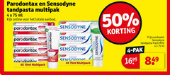  paradontax sensodyne tandpasta 4 9 50 parodontax multipak ml online aanbod tandvlees expert des 75ml original daily care 4x multipack fresh mint pak 