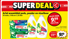  ariel wasmiddel 1 2 30 super poeder vloeibaar stuks kilo liter rapid food action impeccable stuk family pack original color 