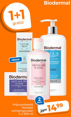  1 2 15 50 200 biodermal clear skin uva uvb puistjes hydrateert water vitamine anti visage hyaluronzuur rimpels verminderen intensief naturel mood verwijdert make up ondersteunt huidtypen monk huid reinigingswater ml 