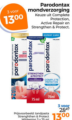  paradontax tandpasta 3 parodontax mondverzorging protection active repair protect tandvlees expert des care ultimate activ whitening 1.75m hyaluronzuur fresh 75ml ml 