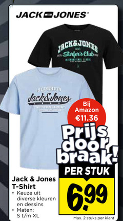  heren t-shirt 2 jack jones club superior shirt kleuren dessins maten xl amazon stuk 6 99 stuks 