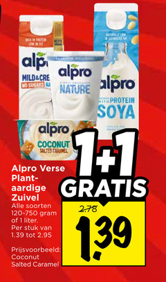  alpro soja melk 1 proton alp mild sugars nature coconut salted caramel verse plantaardige with protein soya aardige zuivel soorten liter stuk 