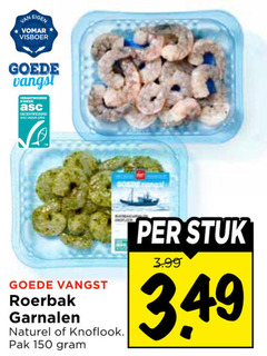  150 visboer vangst kweek gecertificeerd asc-aqua.org roerbak garnalen naturel knoflook pak stuk 3.99 