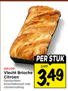  brioche vlecht citroen gevlochten briochebrood citroenvulling stuk 3.99 
