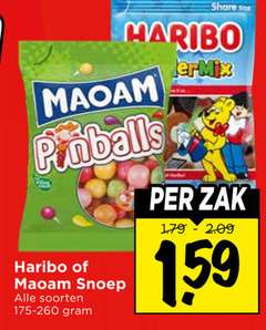  haribo maoam snoep share maribo pinballs soorten zak 