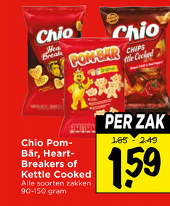  chio zoutjes break pom bar chips original bear breakers kettle cooked soorten zakken zak 