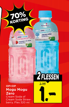  mogu fruitdrank 2 320 co zero sugar cream soda berry fles ml flessen 
