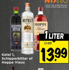  schipperbitter hoppe ketel 1 kruidenbitter vieux jenever 18 25 jaar legitimatie alcohol schipper bitter ketel1 1liter 