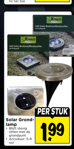  2180 tic tac kynast led solar lamp stevig zitten accuduur uur stuk 