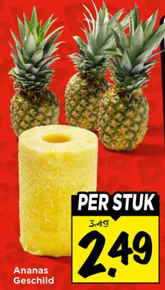  ananas geschild stuk 
