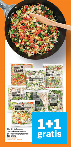  1 400 roerbak italiaans fijngesneden wok thais groene paprika prei rode peper chinees sperziebonen ui peterselie luxe nero kastanjechampignons courgette knoflook paksoi wortel kop uitjes italiaanse chinese ge thaise wokgroenten varieeren 