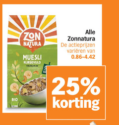  zonnatura muesli thee 25 bio zon natura rijkgevuld vezelrijk varieeren 