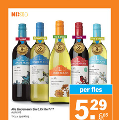  witte wijn rose rode 8 18 40 45 65 1542 droog stevig fris soepel lindemans merlot billy smooth with dark red aromas and soft finish pinot grigio crisp refreshing notes stone fruits l chardonnay cabernet sauvignon bold full warm spice neutral blanc delicate flavours passionfruit citrus liter m.u.v sparkling fles 