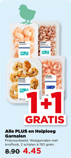  1 2 150 wokgarnalen rauw knoflook roze garnalen heiploeg schalen 