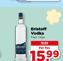  eristoff wodka 1 vodka fles liter 
