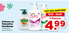 palmolive unicura handzeep 3 ml naturals cura nr.1 balans hydraterend ingredient beschermt huid antibacterieel limoen 