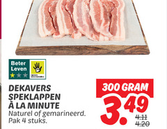  4 300 beter leven dekavers speklappen la naturel gemarineerd pak stuks 