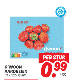  diepvriesfruit 225 aardbeien ingevroren nutri score vers pak gwoon stuk 