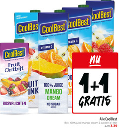  coolbest vruchtensap 1 2 100 with twist dairy it cool you be best vitamin fruit ontbijt juice mango bosvruchten apple dream sugar added pakken liter 