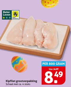  kipfilet 4 beter leven dieren bescherming grootverpakking schaal ca. stuks 