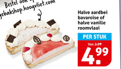  gebakshop.hoogvliet.com halve aardbei bavaroise vanille roomvlaai stuk 