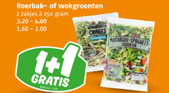  groentenpakket 2 250 roerbak wokgroenten zakjes kilo v.a. chinees macaroni spaghetti groenten 