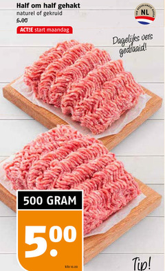 gemengd gehakt 500 naturel gekruid start maandag nederlandse nl dagelijks vers kilo tip 