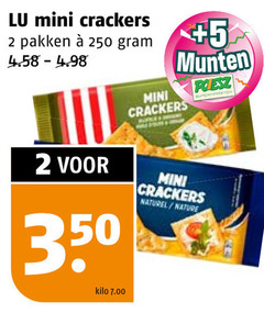  lu crackers 2 250 350 mini pakken 5 munten kilo naturel nature 