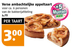  6 300 verse ambachtelijke appeltaart ca. personen 5 munten bakkerijafdeling taart supermarkten 