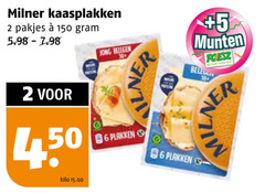  milner kaasplakken 2 6 150 jong belegen 30 kilo 5 munten supermarkten 
